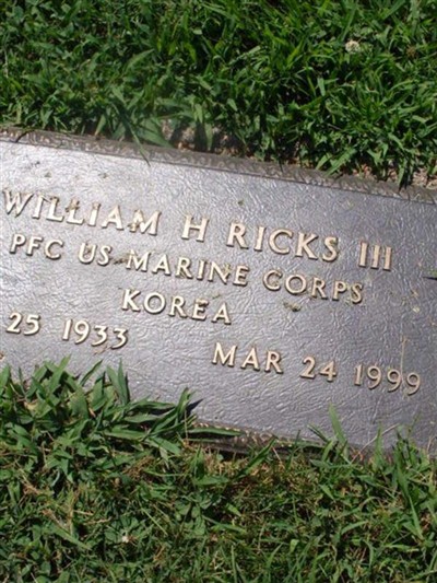 William H Ricks, III on Sysoon