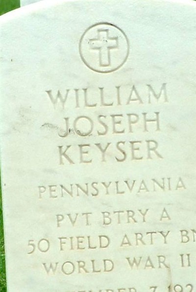 William Joseph Keyser on Sysoon