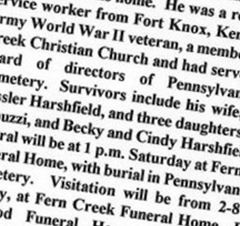 William M. "Bill" Harshfield on Sysoon