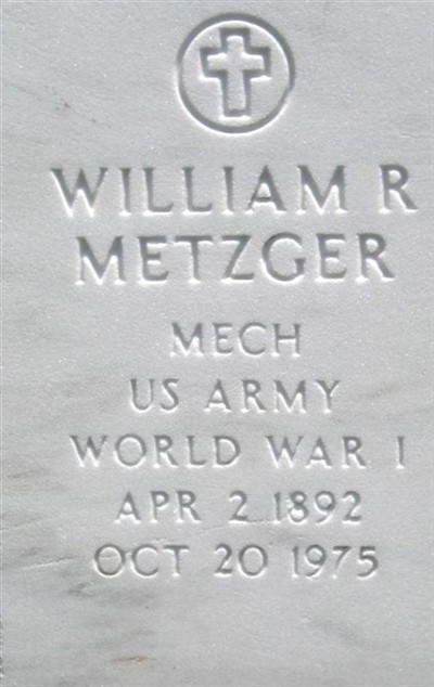 William R Metzger on Sysoon