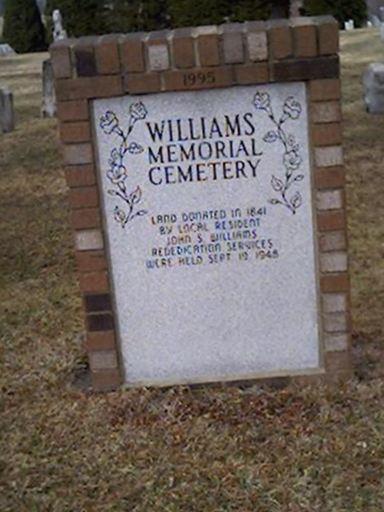 Williams Memorial Cemetery on Sysoon