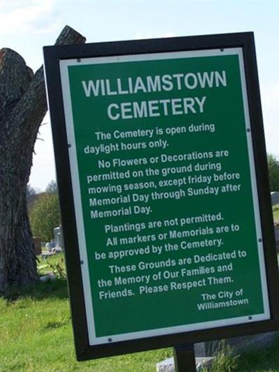 Williamstown Cemetery on Sysoon