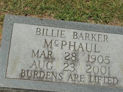 Willie Mae Billie Barker McPhaul on Sysoon