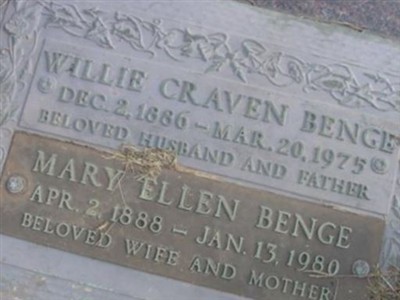 Willie Craven Benge on Sysoon