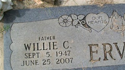 Willie Curtis "Bugger" Ervin on Sysoon