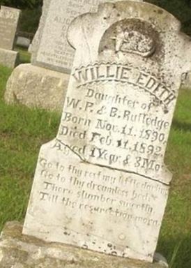 Willie Edith Rutledge on Sysoon