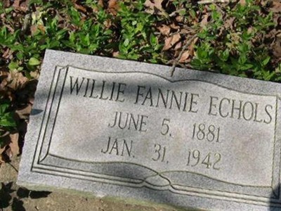 Willie Fannie Echols on Sysoon