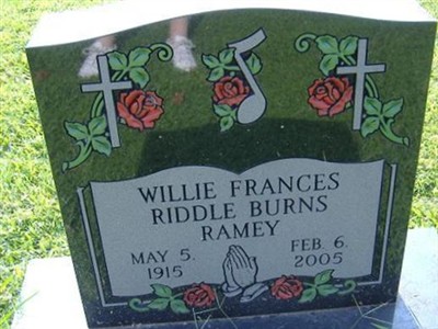 Willie Frances Riddle Ramey on Sysoon