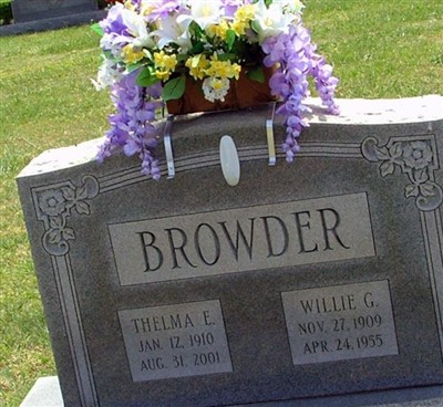 Willie G. Browder, Find a grave on Sysoon Willie G. Browder on Sysoon