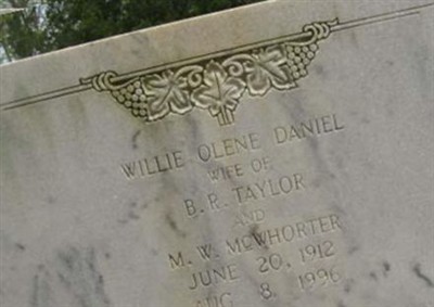 Willie Olene Daniel McWhorter on Sysoon