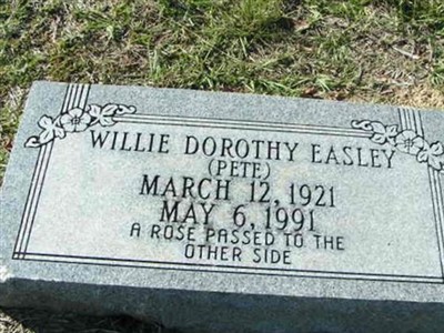 Willile Dorothy (Pete) Easley on Sysoon