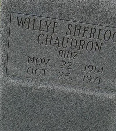 Willye Sherlock Chaudron on Sysoon