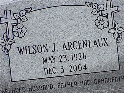 Wilson J Arceneaux on Sysoon