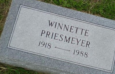 Winnette A. Priesmeyer on Sysoon