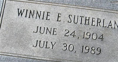 Winnie E. Sutherland on Sysoon