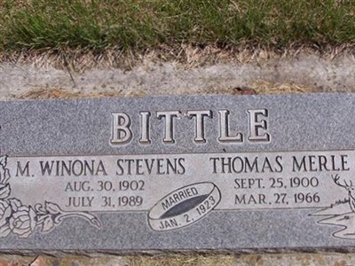 Winona M. Stevens Bittle on Sysoon