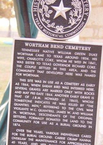 Wortham Bend Cemetery on Sysoon