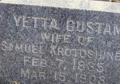 Yetta Gustam Krotoshiner on Sysoon