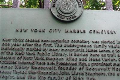 New York City Marble Cemetery on Sysoon