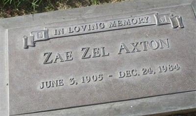 Zae Zel "Zoe" Abel Axton on Sysoon
