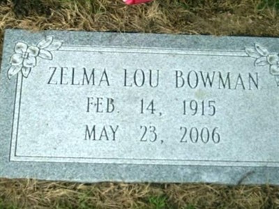 Zelma Lou Bowman on Sysoon