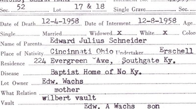 Zelma Mary Schneider Wachs on Sysoon