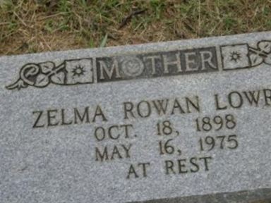 Zelma Rowan Lowry on Sysoon