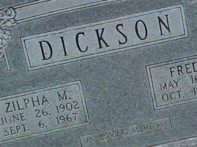 Zelpha M. Dickson on Sysoon