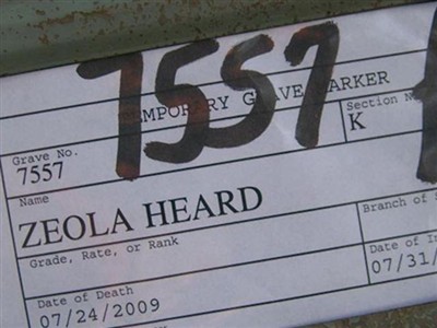 Zeola B. Heard on Sysoon