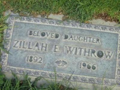 Zillah E Withrow on Sysoon