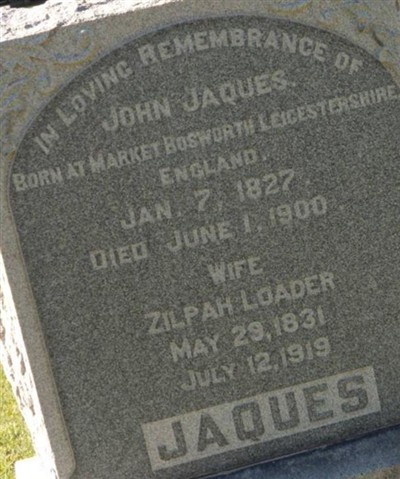 Zilpah Loader Jaques on Sysoon