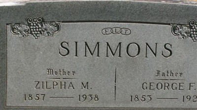 Zilpha Gatewood Simmons on Sysoon