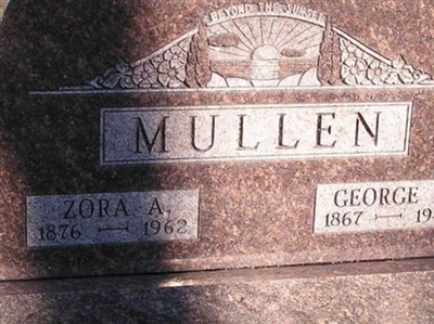 Zora A. Newland Mullen on Sysoon