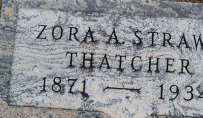 Zora A Strawn Thatcher on Sysoon