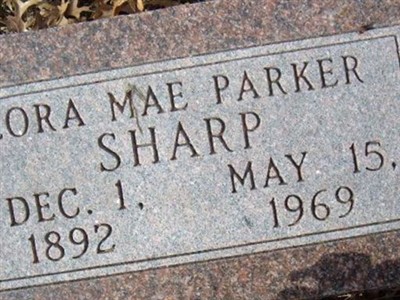 Zora Mae Parker Sharp on Sysoon