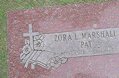 Zora "Pat" L. Brien Marshall on Sysoon