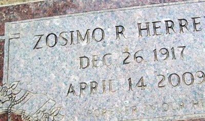 Zosimo Rodriguez "Z.R." Herrera on Sysoon