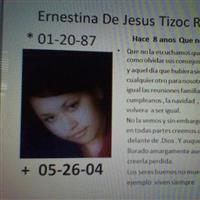 Ernestina De Jesus Ramirez Tizoc on Sysoon