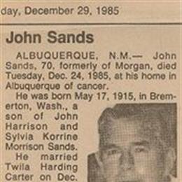 John M Sands