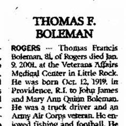 Thomas F Boleman