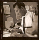 Harold Van Sant at work.